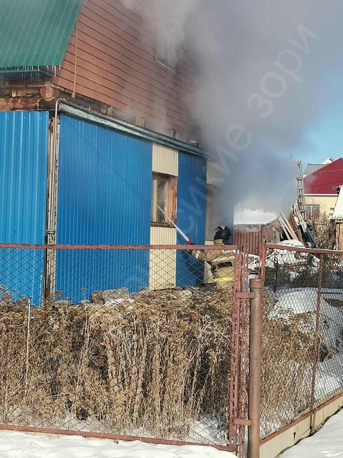 В Башкирии произошёл страшный пожар - сгорело всё - ВИДЕО