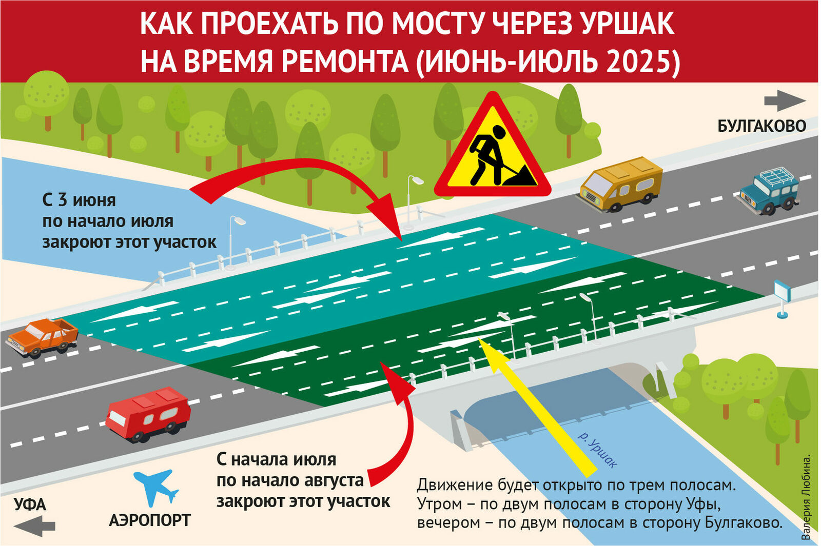 На трассе Уфа – Стерлитамак закрывают мост. Что нужно про это знать