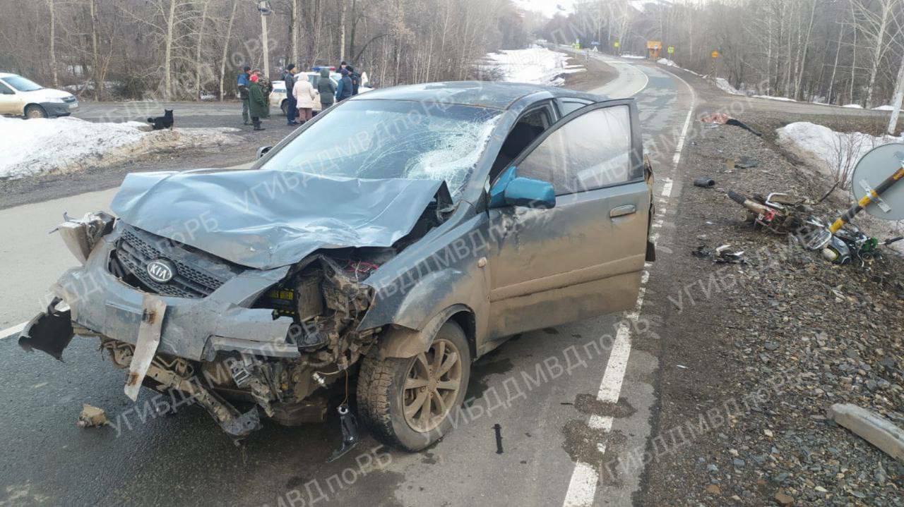 В Башкирии погиб водитель мопеда