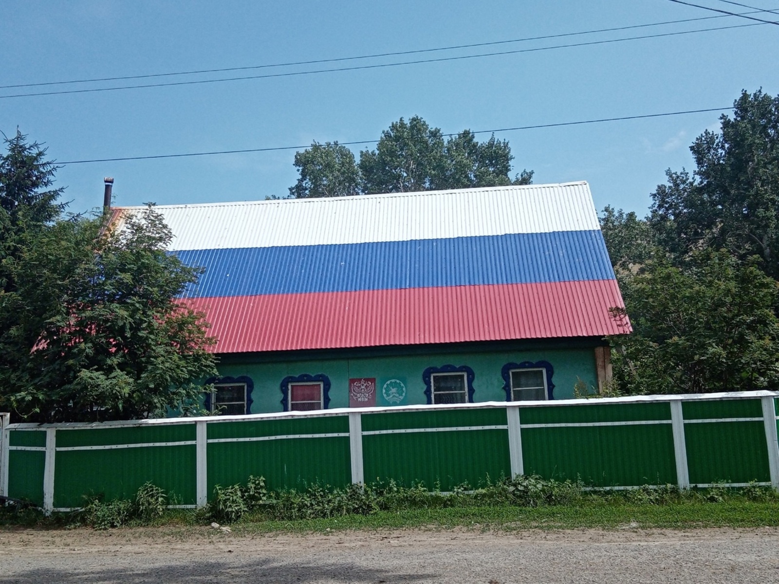 Житель Зианчуринского района разукрасил цветами российского флага крышу своего дома