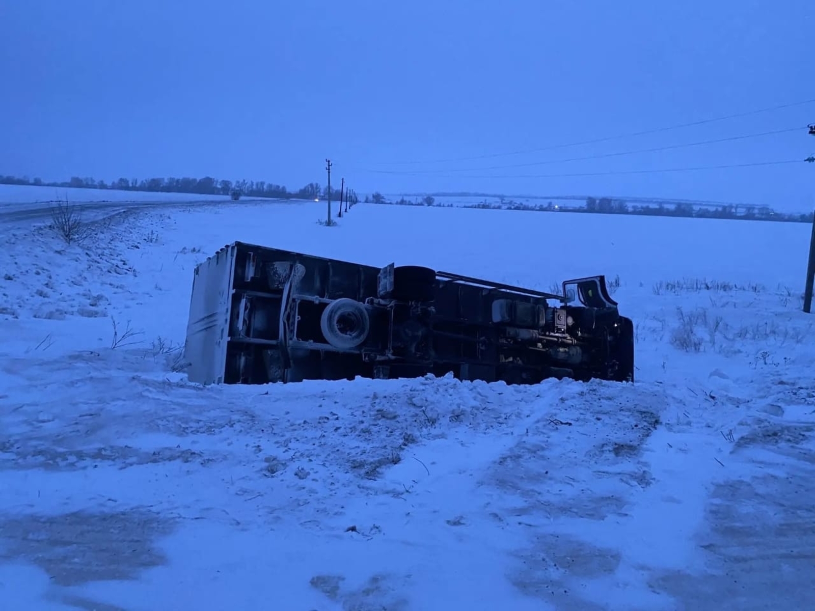 В Зианчуринском районе грузовик перевернулся из-за навигатора